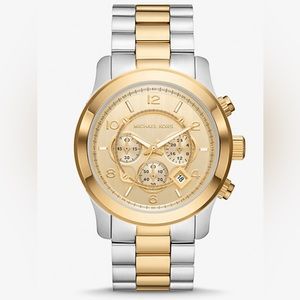 Michael Kors Oversized Runway Two-Toned Watch